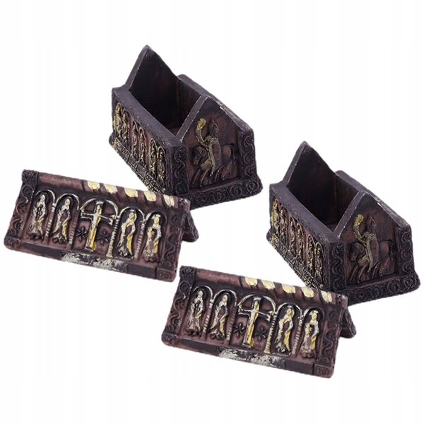 Mini-Harz-Trumnette für Halloween-Dekorationen – Set mit 2 Stück, 5 x 4 x 3 cm