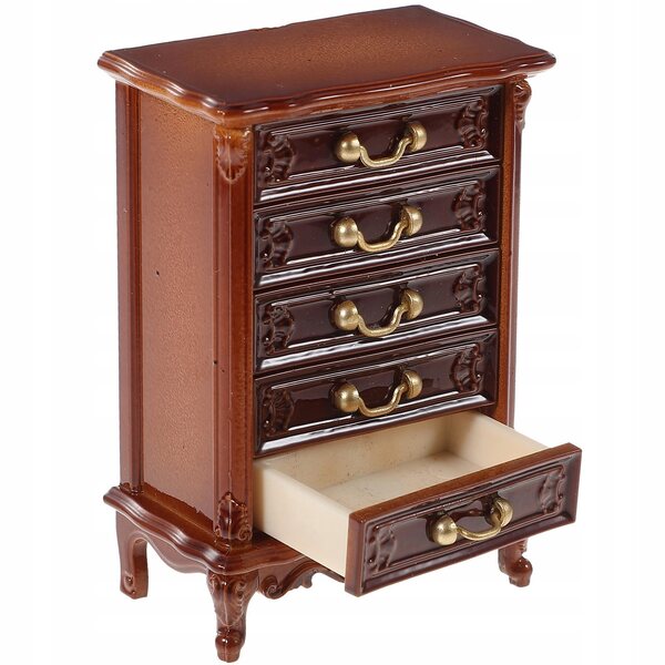 Holzminiatur: Kleines dekoratives Sideboard für das Puppenhaus