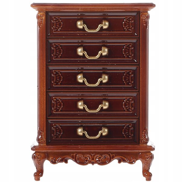 Holzminiatur: Kleines dekoratives Sideboard für das Puppenhaus