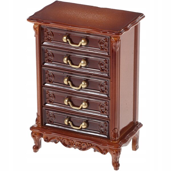Holzminiatur: Kleines dekoratives Sideboard für das Puppenhaus