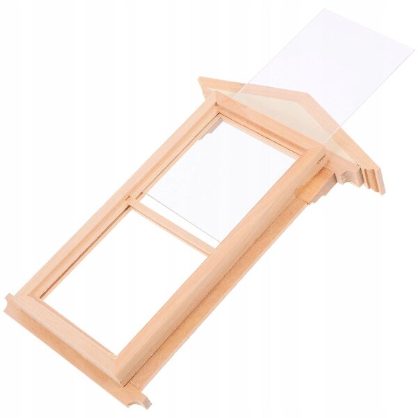 Mini finestra in legno per casa delle bambole DIY decorativa e creativa
