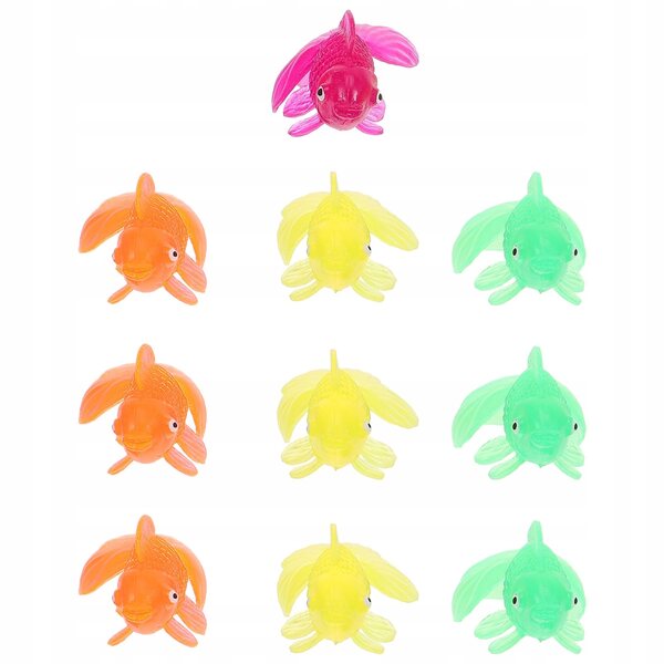 10 Fischfiguren aus Kunststoff für Landschaften und Puppenhäuser