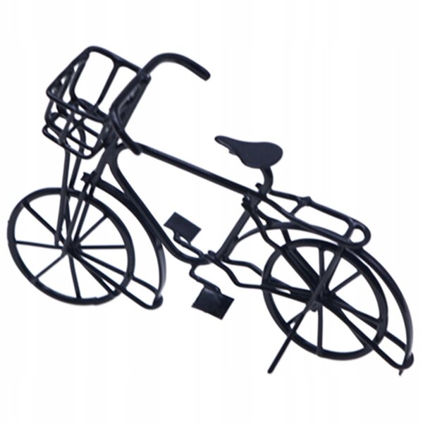 Mini Modello Vintage di Bici in Metallo Nero per Decorazione Casa e Ufficio