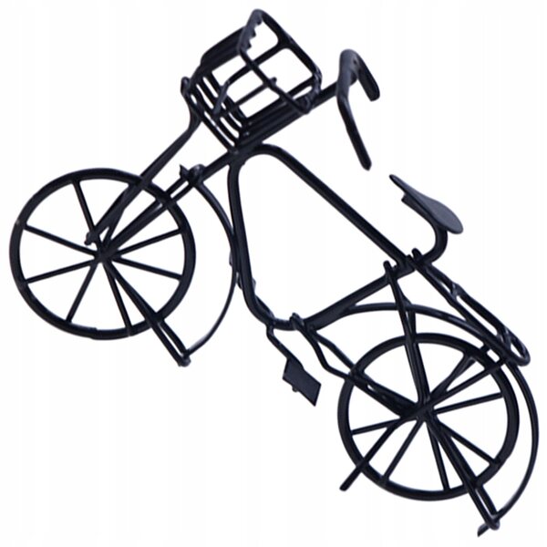 Mini Modello Vintage di Bici in Metallo Nero per Decorazione Casa e Ufficio