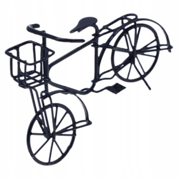 Mini Modello Vintage di Bici in Metallo Nero per Decorazione Casa e Ufficio