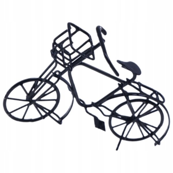 Mini Modello Vintage di Bici in Metallo Nero per Decorazione Casa e Ufficio
