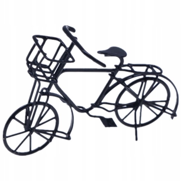 Mini Modello Vintage di Bici in Metallo Nero per Decorazione Casa e Ufficio