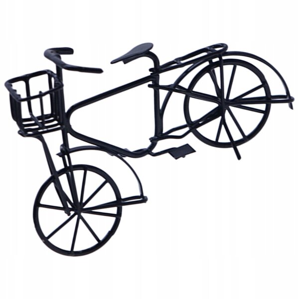 Mini Modello Vintage di Bici in Metallo Nero per Decorazione Casa e Ufficio