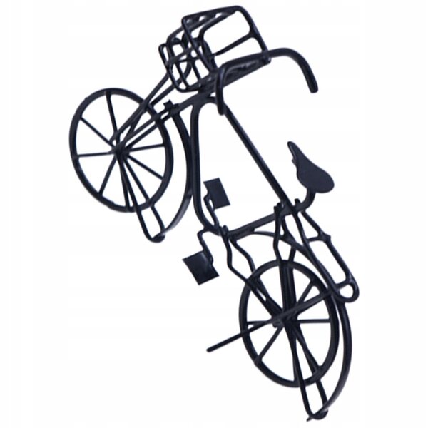 Mini Modello Vintage di Bici in Metallo Nero per Decorazione Casa e Ufficio