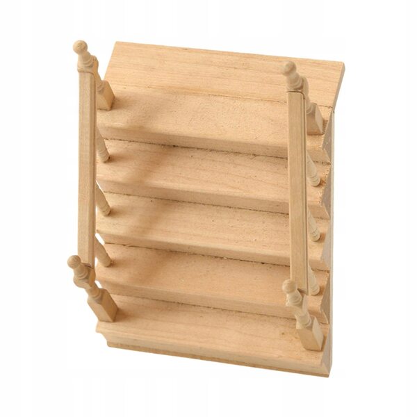 Mini scala in legno per casa delle bambole decorazione perfetta 10,5x8 cm