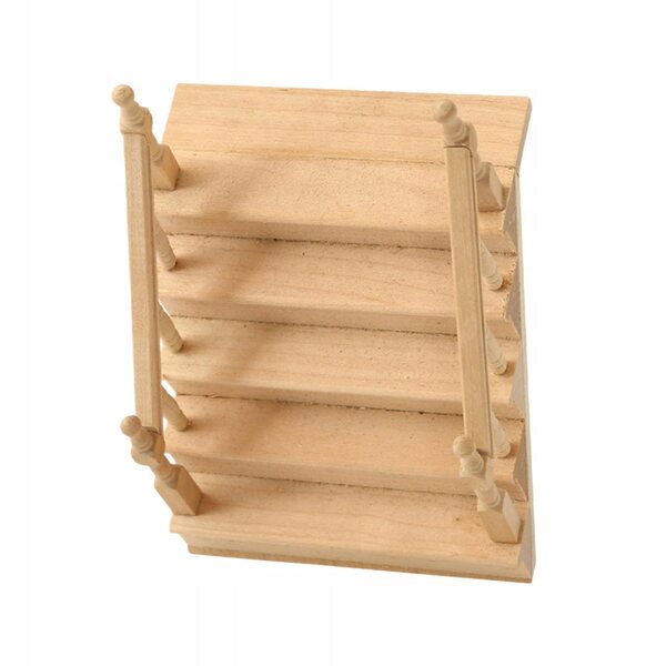 Mini scala in legno per casa delle bambole decorazione perfetta 10,5x8 cm