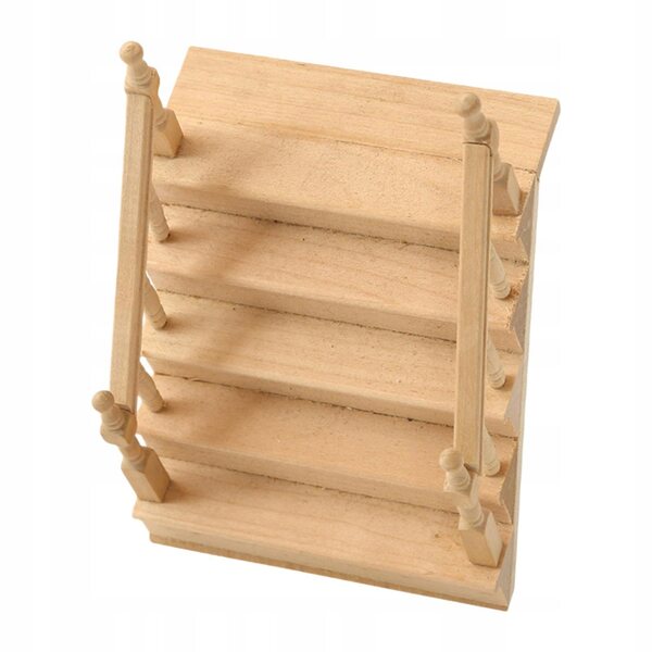 Mini scala in legno per casa delle bambole decorazione perfetta 10,5x8 cm