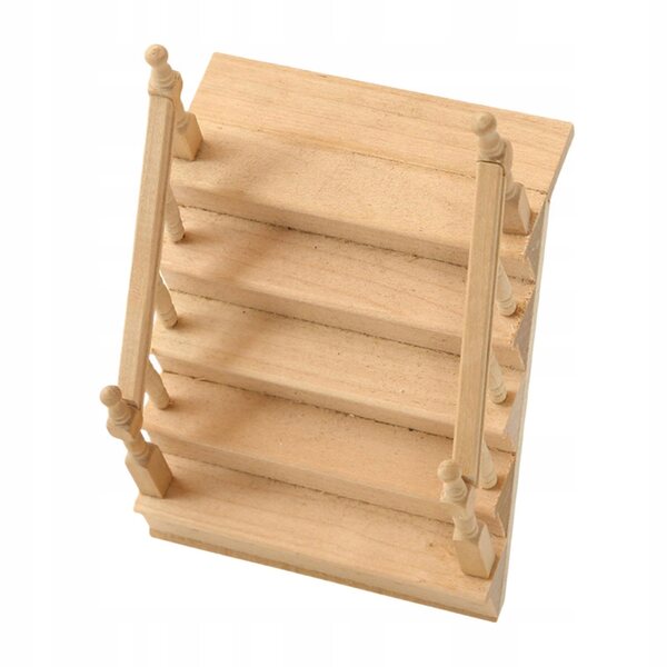 Mini scala in legno per casa delle bambole decorazione perfetta 10,5x8 cm