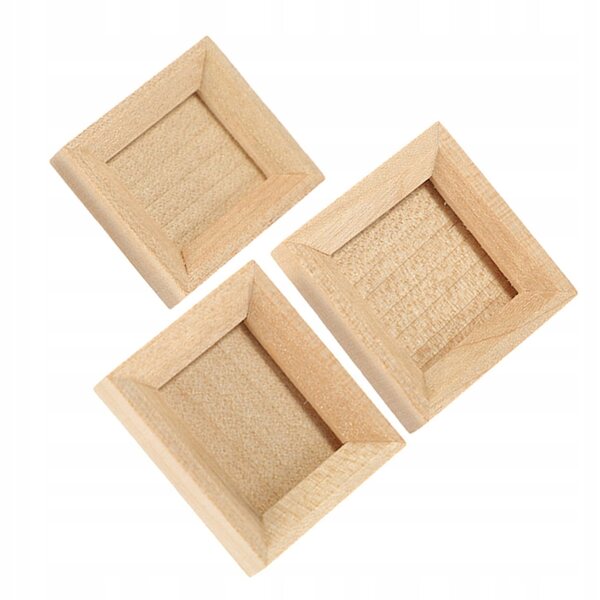Miniatur-Holzrahmen im 3er-Set für Puppenhäuser und Dekorationen