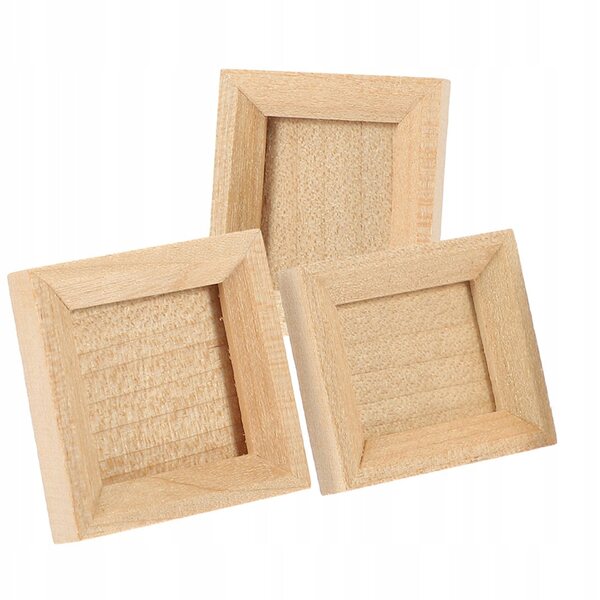 Miniatur-Holzrahmen im 3er-Set für Puppenhäuser und Dekorationen