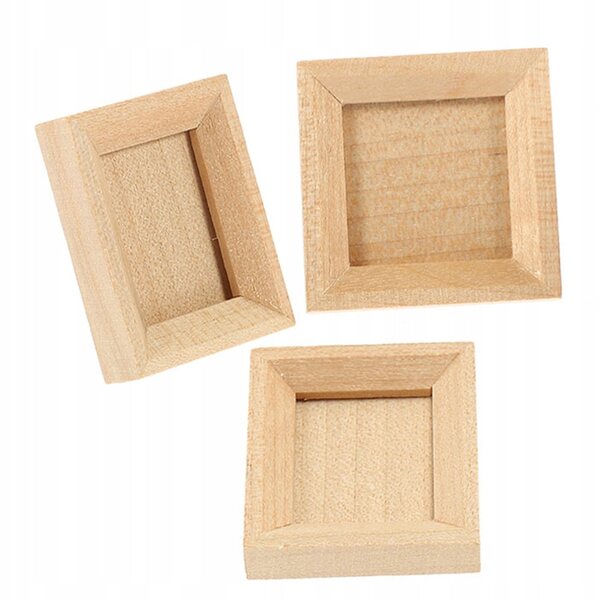 Miniatur-Holzrahmen im 3er-Set für Puppenhäuser und Dekorationen