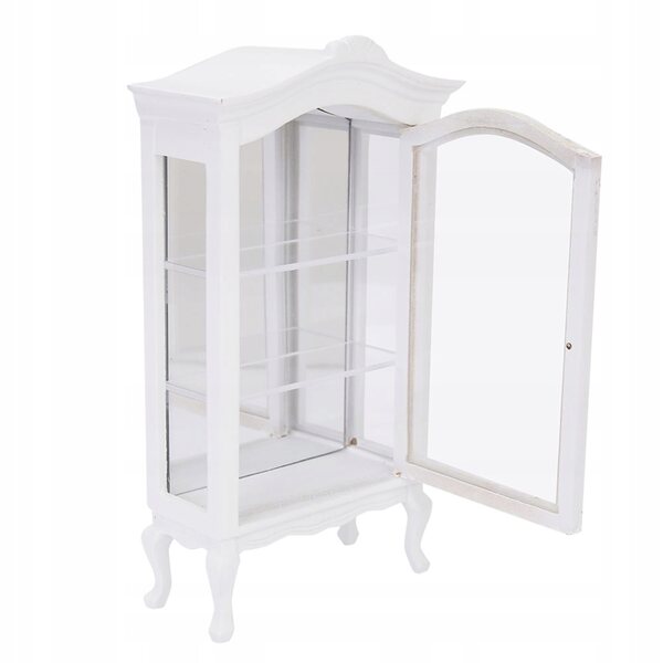 Miniatura armadio bianco a tre ripiani per casa delle bambole 1:12 in legno