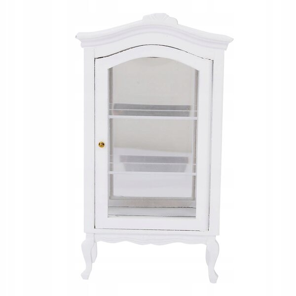 Miniatura armadio bianco a tre ripiani per casa delle bambole 1:12 in legno