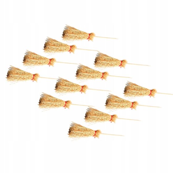 Set 12 Mini Scope in Legno Giallo per Casa delle Bambole e Decorazioni Miniatura