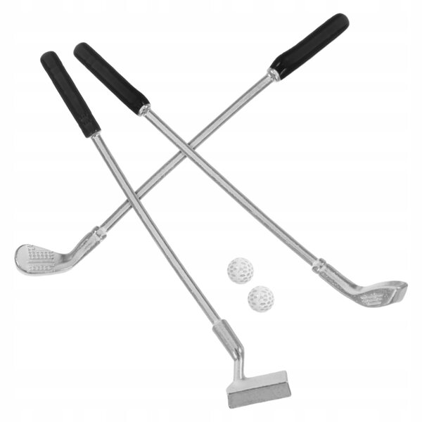 Set Miniatura Club Golf Realistico con Mazze e Palline per Decorazioni e Collezioni