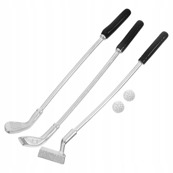 Set Miniatura Club Golf Realistico con Mazze e Palline per Decorazioni e Collezioni