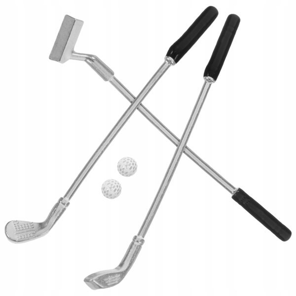 Set Miniatura Club Golf Realistico con Mazze e Palline per Decorazioni e Collezioni