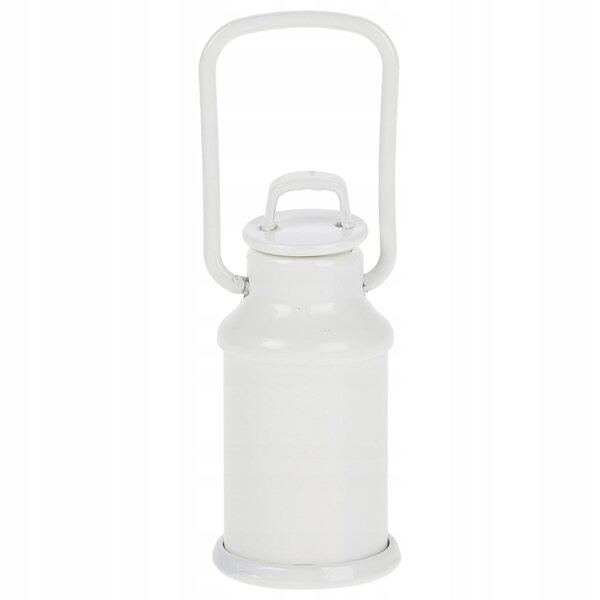 Mini lattiera per casa delle bambole, metallo bianco, 4,8 cm