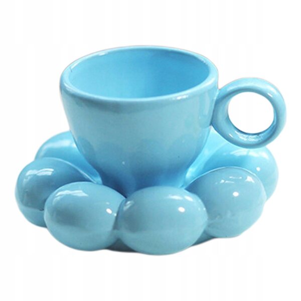 1:12 Teetasse-Miniatur für Puppenhaus-Dekoration, blau, aus langlebiger Legierung