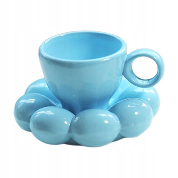 1:12 Teetasse-Miniatur für Puppenhaus-Dekoration, blau, aus langlebiger Legierung
