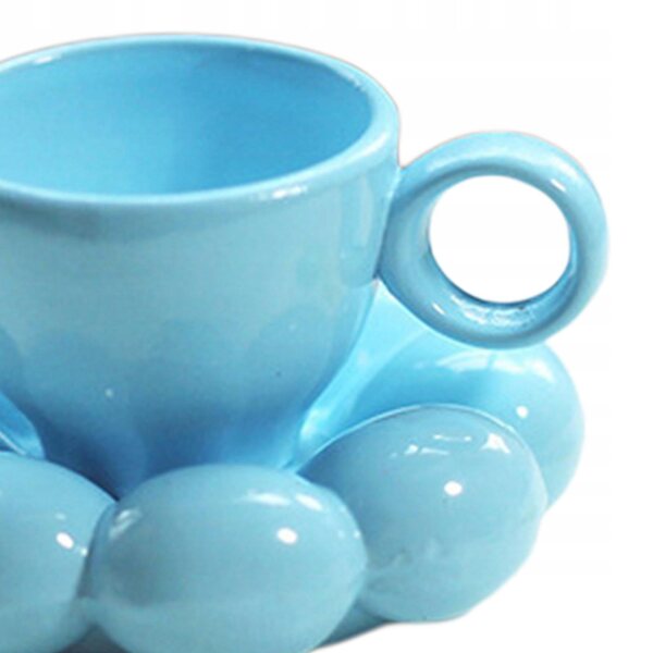 1:12 Teetasse-Miniatur für Puppenhaus-Dekoration, blau, aus langlebiger Legierung