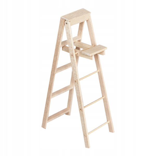 Mini scala in legno per case delle bambole e decorazioni: compatta e resistente