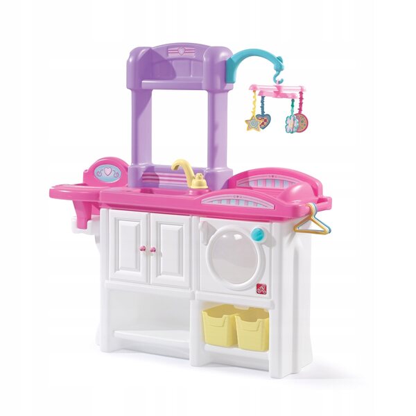 Maison de jeu Step2 avec table à langer et machine à laver pour poupées, sûre et résistante