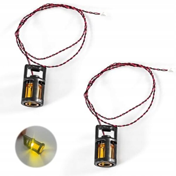 Lanternes LED miniatures pour maisons de poupées, ensemble de 2 pièces, câble de 15 cm, lumière chaude
