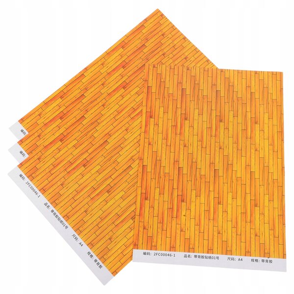 Tapeten- und Klebepapierböden für Puppenhaus – 4-teiliges Set