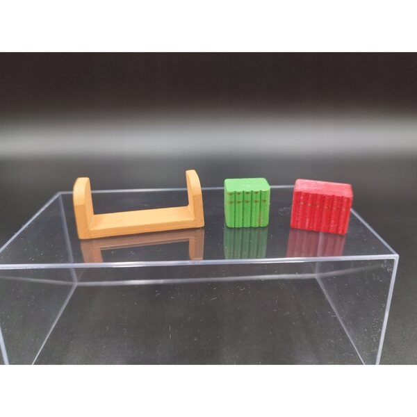 Mini Mobili in Legno Scatola con Libri Scala 1:12 Eaglemoss per Bambini 9+