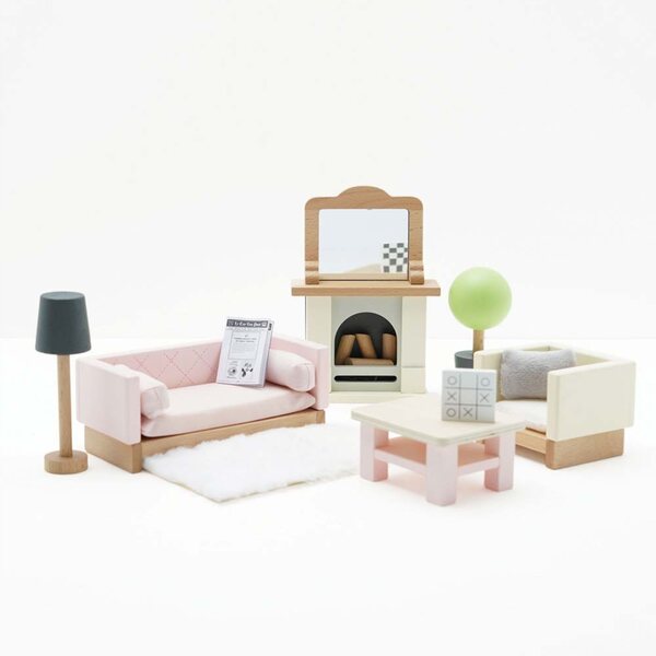 Holzmöbel-Set für das Wohnzimmer des Puppenhauses Daisylane Le Toy Van
