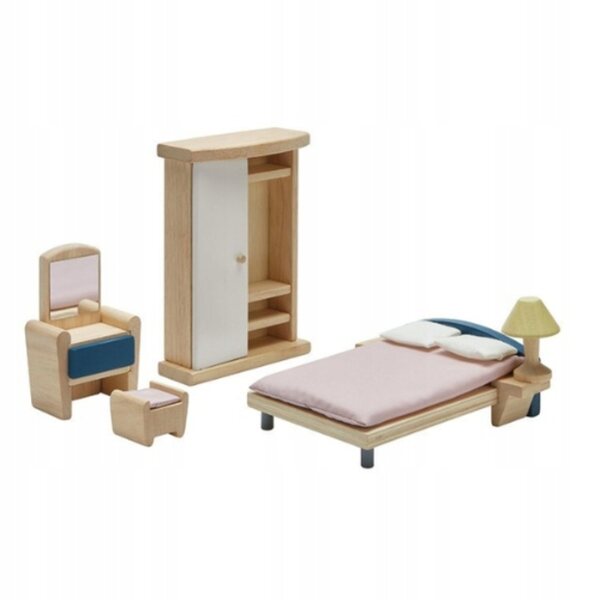 Plan Toys Holzmöbel-Set für Puppenzimmer ab 3 Jahren