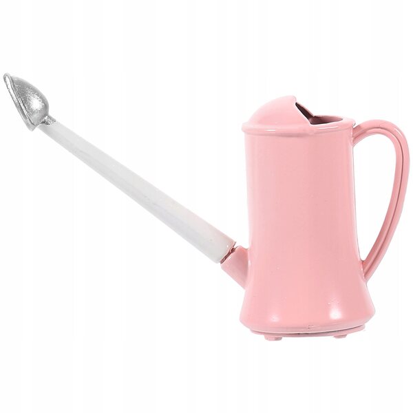 Dekorative Mini-Gießkanne in Rosa-Metallic für Spiele und Puppenhäuser