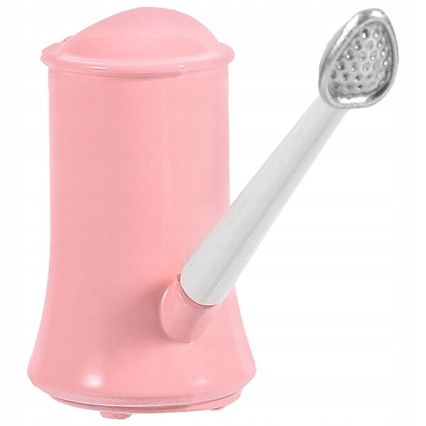 Dekorative Mini-Gießkanne in Rosa-Metallic für Spiele und Puppenhäuser