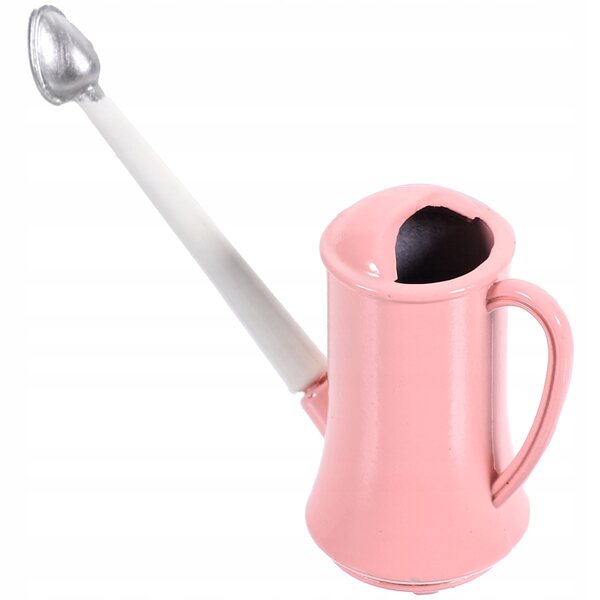 Dekorative Mini-Gießkanne in Rosa-Metallic für Spiele und Puppenhäuser