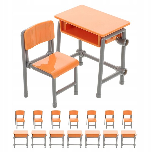 Mini-wit en poppenhuisstoelenset met realistisch ontwerp en nauwkeurige details