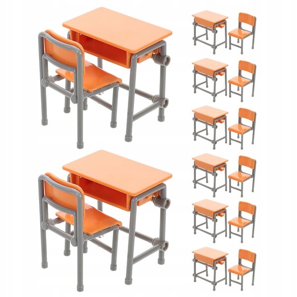 Mini-wit en poppenhuisstoelenset met realistisch ontwerp en nauwkeurige details