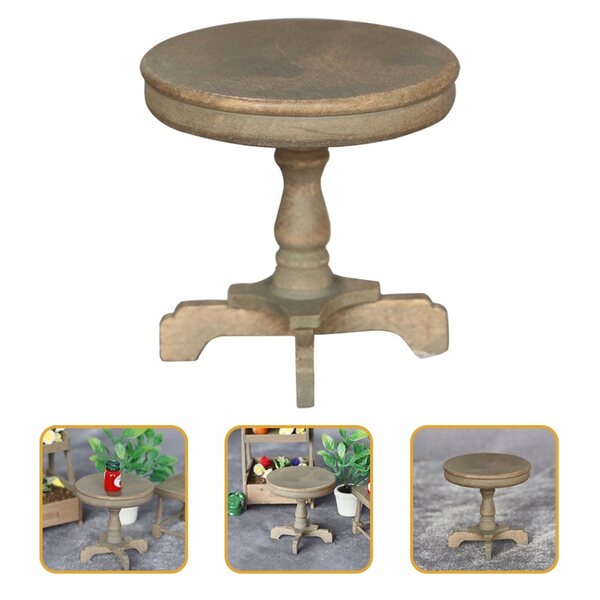 Mini Mobili in Legno per Casa delle Bambole - Tavolo Rotondo Miniatura 5x5x5 cm