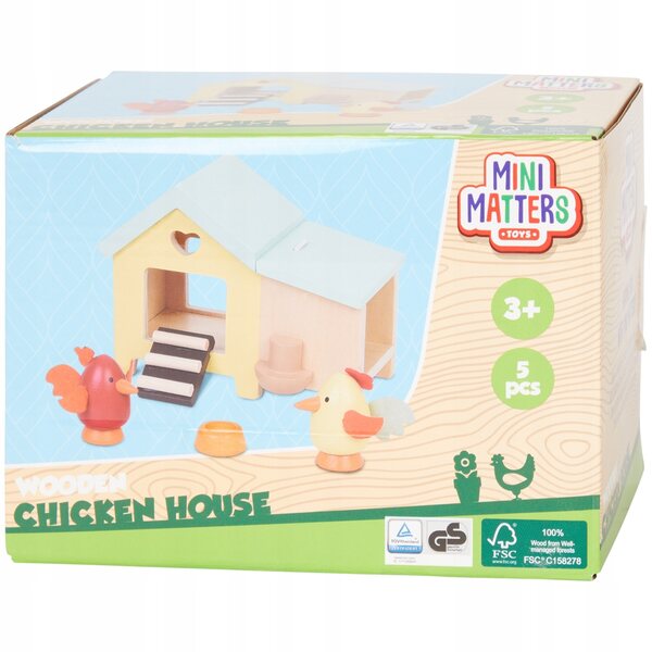 Holzzubehör für Pralnia Mini Matters Puppenhaus für Kinder ab 3 Jahren
