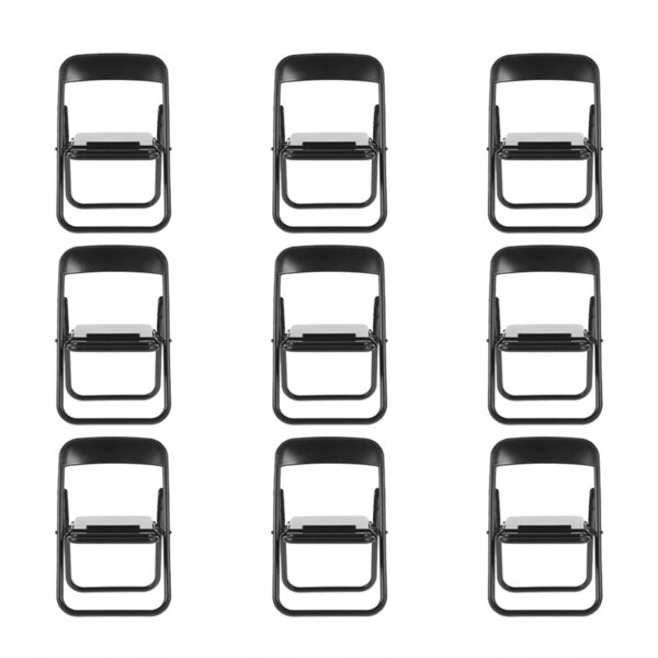 Lot de 9 Mini Chaises Pliantes Modèle Multifonctionnel Noir pour Smartphone