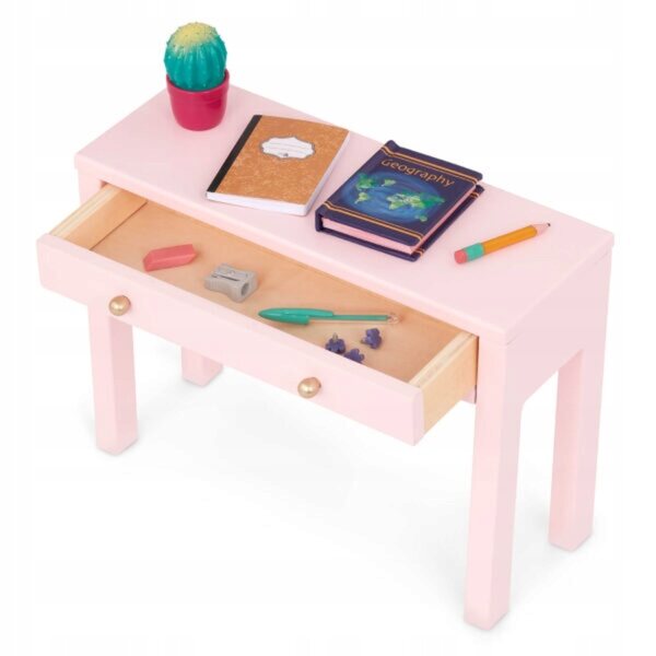 Our Generation Biurko Uczennicy – Meble für Lalki 46 cm mit komplettem Zubehör