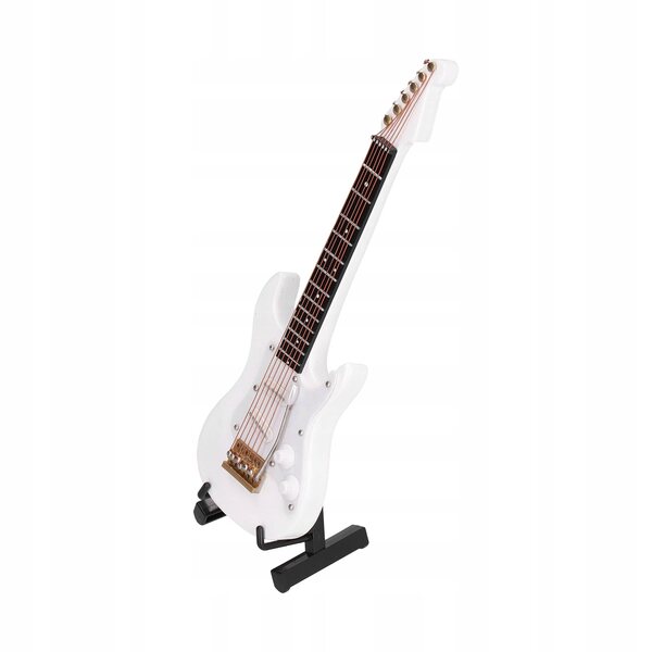 Miniatura Chitarra Elettrica in Legno Modello Realistico per Decorazione e Regalo