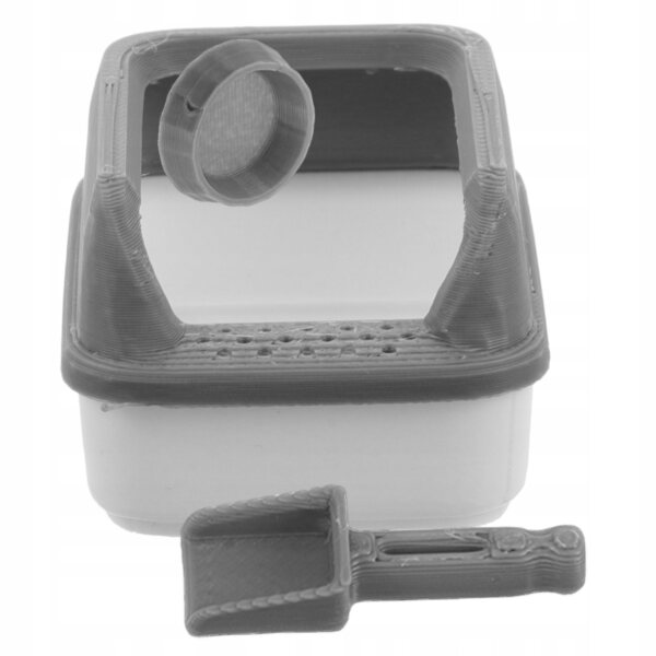 Miniatura Realistica di Kuweta per Gatti con Accessori per Casa delle Bambole