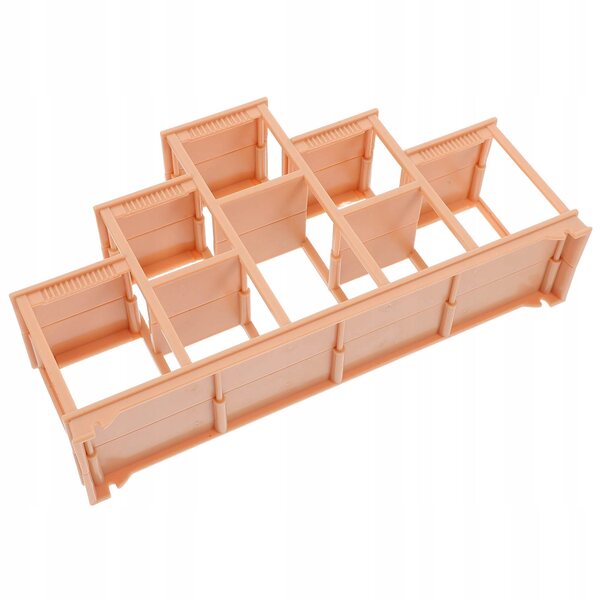 Mini Scaffale in Plastica Elegante per Casa delle Bambole color Marrone Chiaro