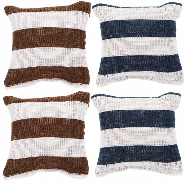 Lot de 4 mini coussins décoratifs élégants pour maisons de poupées en tissu